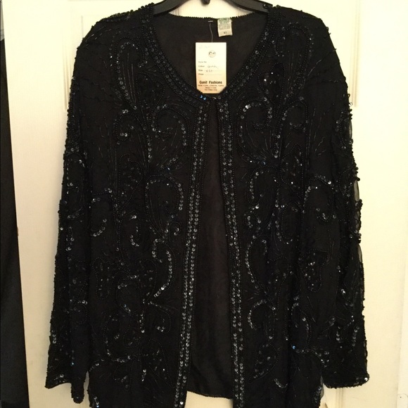 Vintage Jackets & Blazers - GUNIT WOMEN’S VINTAGE BEADED BOLERO JACKET COAT XL, NWT